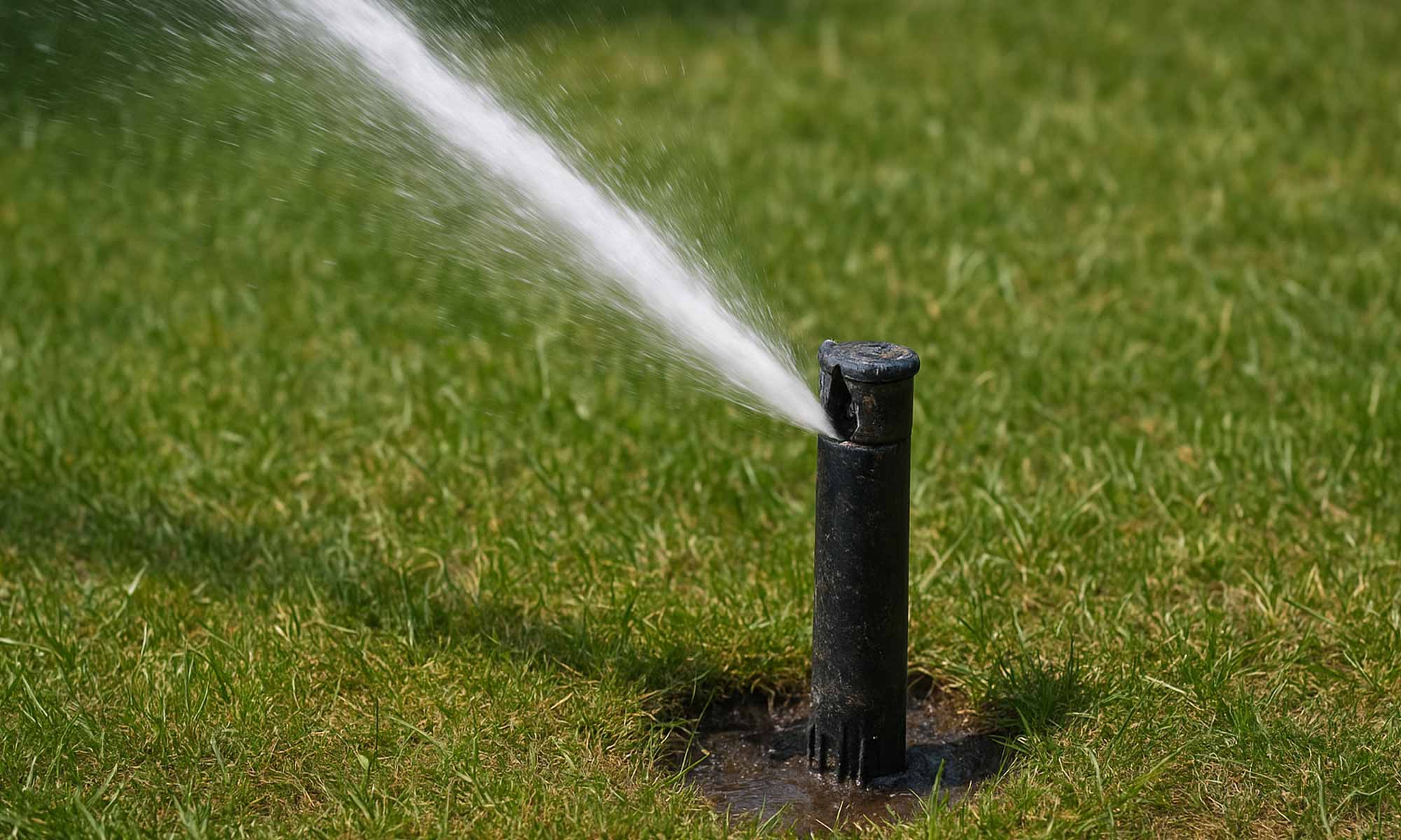 Damaged Lawn Sprinkler