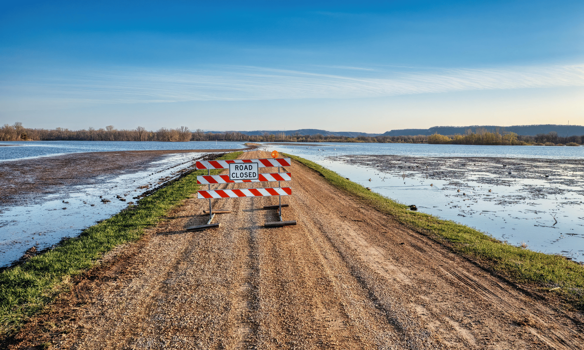 Flooded farm land