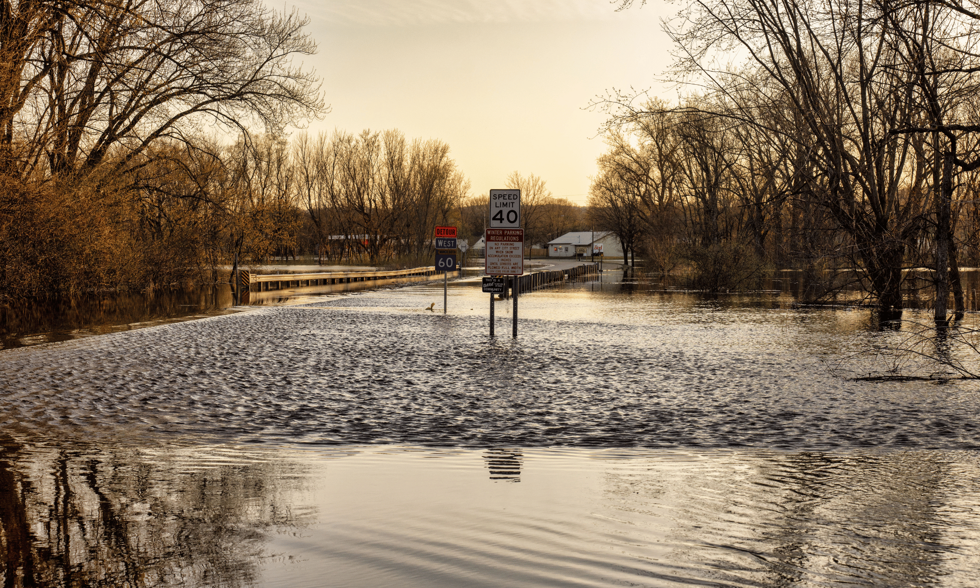 Flooded area